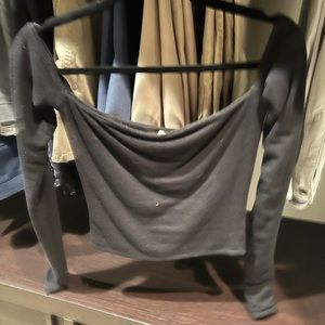 Off the shoulder black Areyouami cropped top